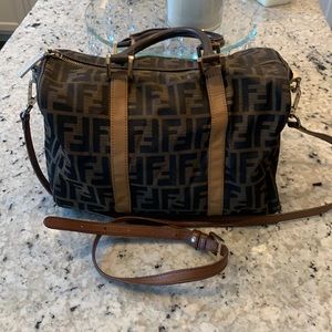 Fendi zucca print logo purse